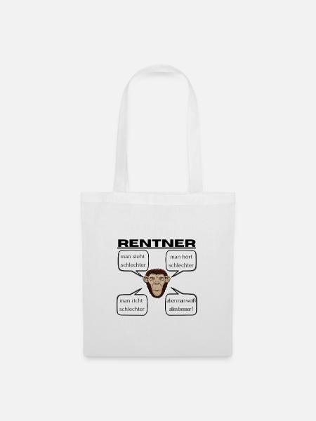 Rentner T-Design vier Wahrheiten - Stoffbeutel - Weiß