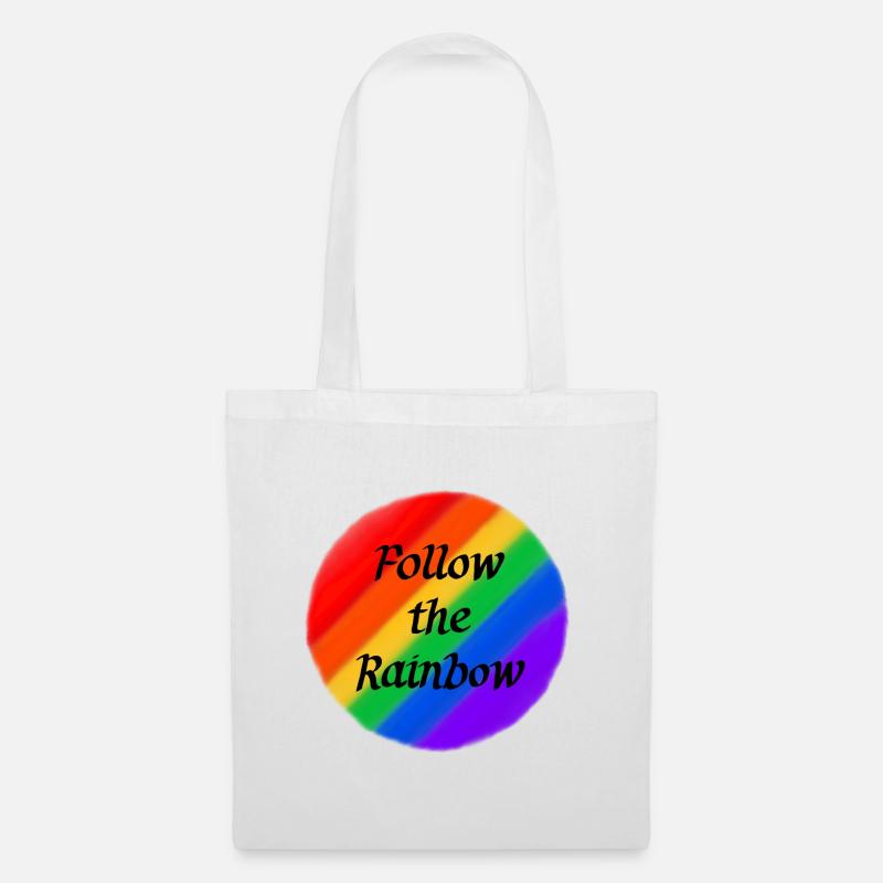 Folgen Sie dem Regenbogen - Stoffbeutel - Weiß