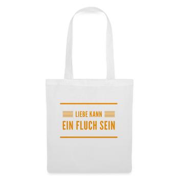 Liebe kann ein Fluch sein - Stoffbeutel - Weiß - Vorne