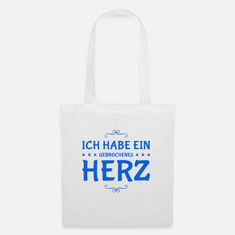 ich habe ein gebrochenes Herz - Stoffbeutel - Weiß