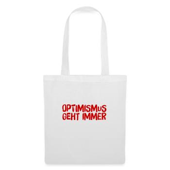 ich liebe Optimismus - Stoffbeutel - Weiß - Vorne