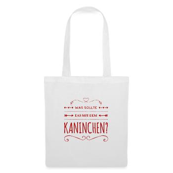 der Trick mit dem Kaninchen - Stoffbeutel - Weiß - Vorne