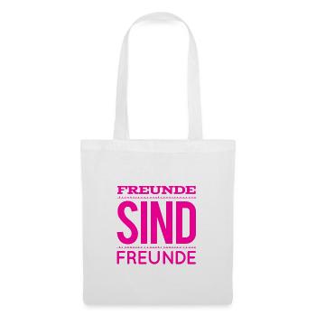 Freunde sind genial - Stoffbeutel - Weiß - Vorne
