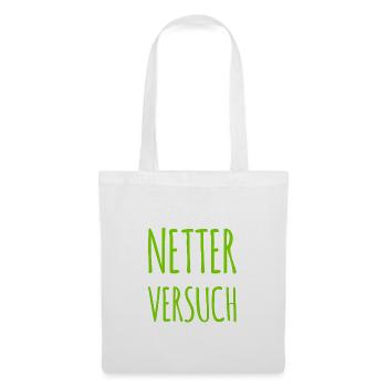 netter Versuch - Stoffbeutel - Weiß - Vorne