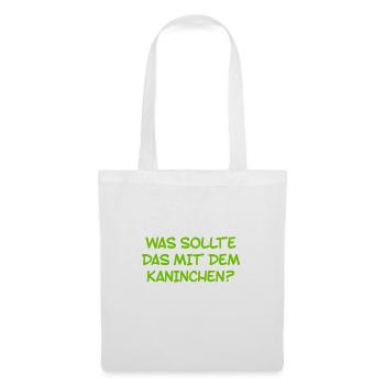 das Rätsel um das Kaninchen - Stoffbeutel - Weiß - Vorne