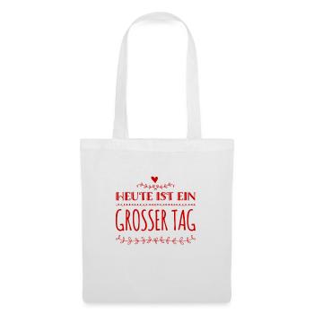 heute ist ein genialer Tag - Stoffbeutel - Weiß - Vorne