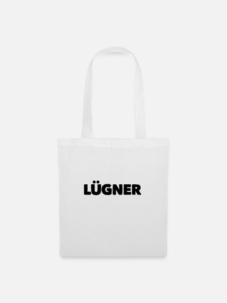 vor dir steht ein Lügner - Stoffbeutel - Weiß