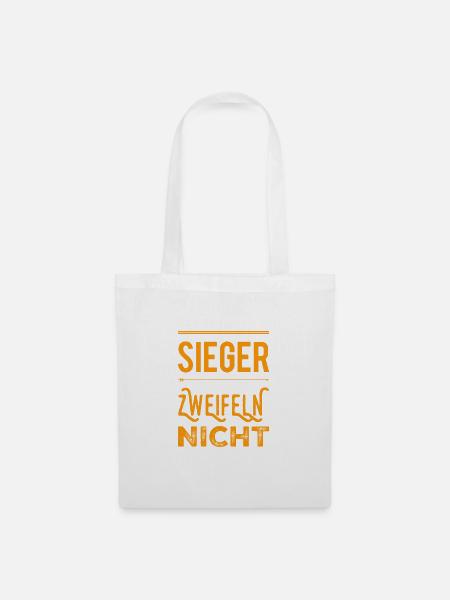 Sieger zweifeln nicht - Stoffbeutel - Weiß