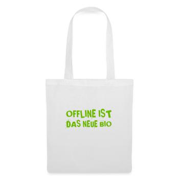ich lebe offline - Stoffbeutel - Weiß - Vorne