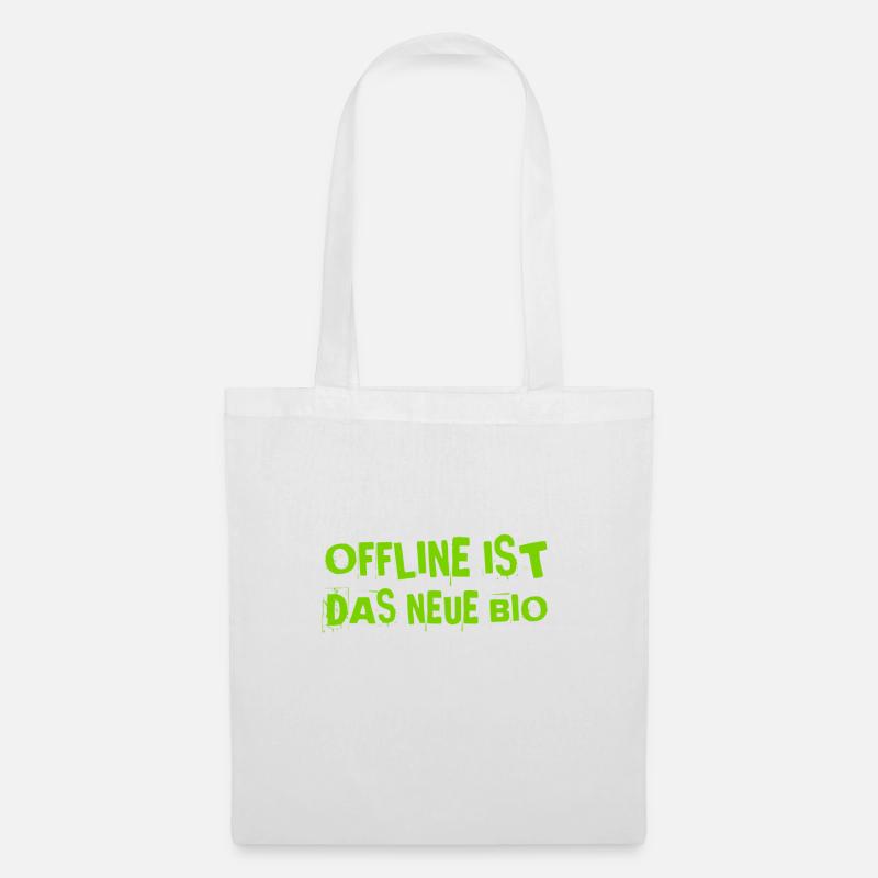ich lebe offline - Stoffbeutel - Weiß