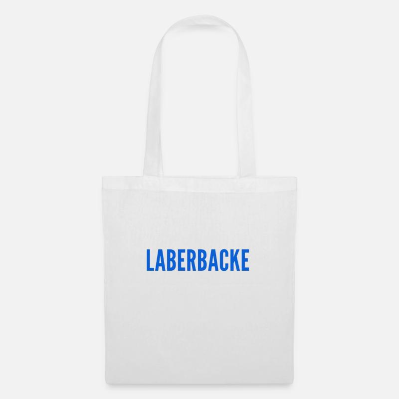 eine Laberbacke - Stoffbeutel - Weiß