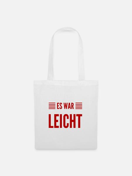 viel zu leicht - Stoffbeutel - Weiß