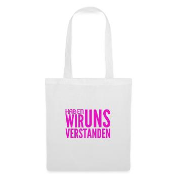 Hast du zugehört? - Stoffbeutel - Weiß - Vorne