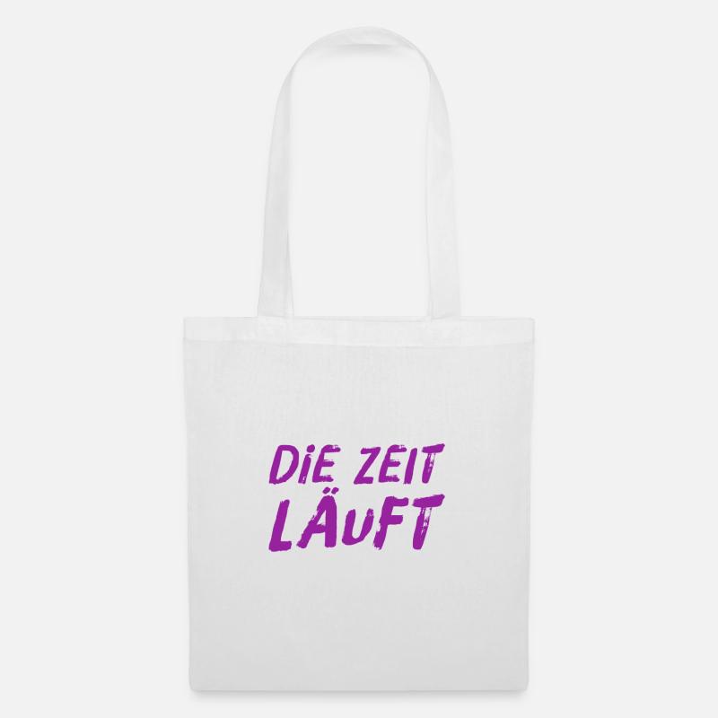 ich schau auf die Uhr - Stoffbeutel - Weiß