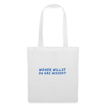 wie meinst du das - Stoffbeutel - Weiß - Vorne