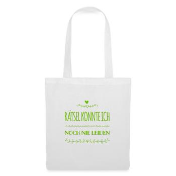 Rätsel konnte ich noch nie leiden - Stoffbeutel - Weiß - Vorne