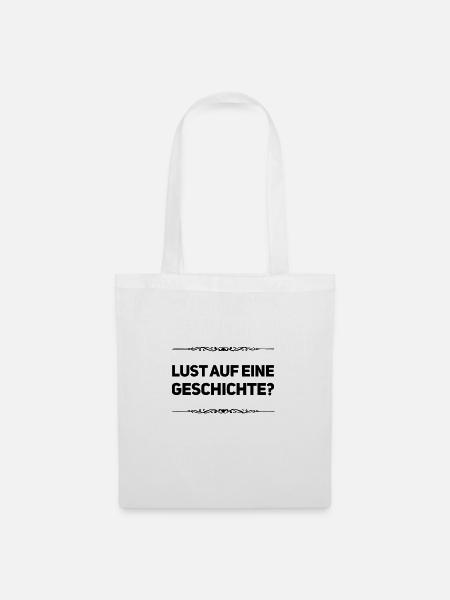 Lust auf eine Geschichte? - Stoffbeutel - Weiß