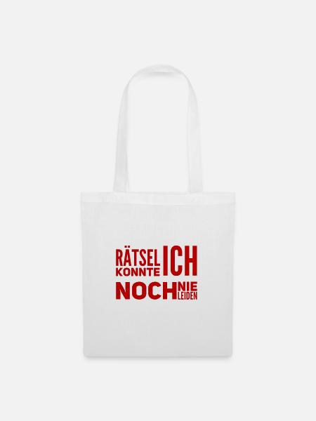 Rätsel sind nicht mein Ding - Stoffbeutel - Weiß