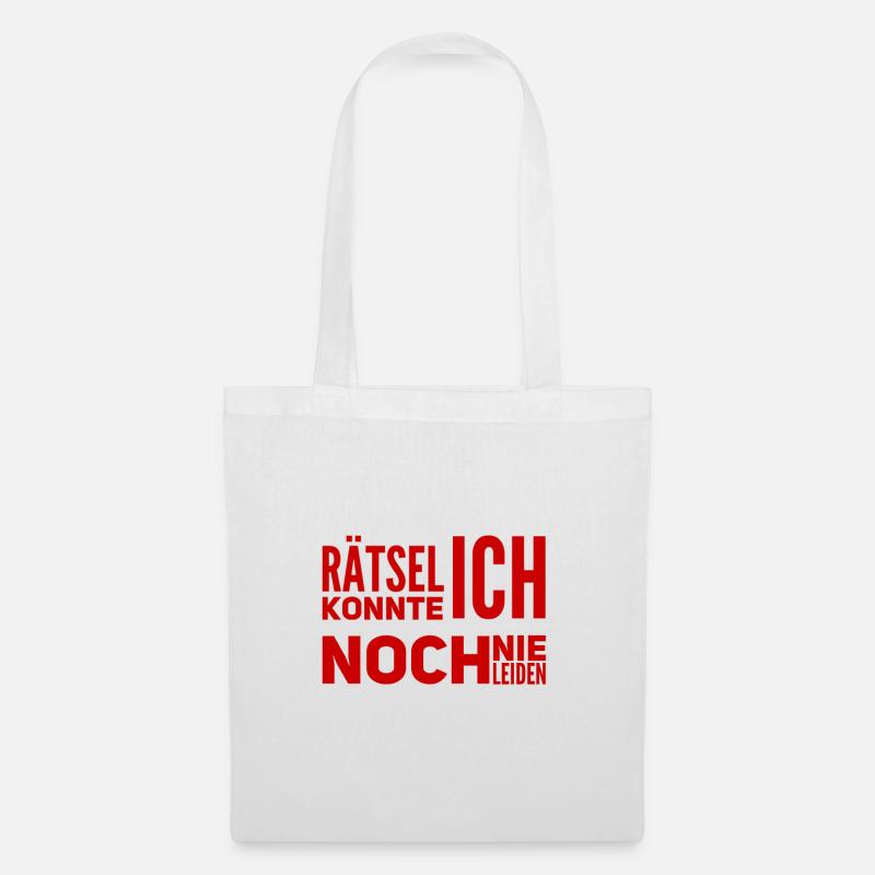 Rätsel sind nicht mein Ding - Stoffbeutel - Weiß