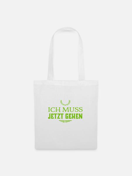 Zeit zu gehen - Stoffbeutel - Weiß