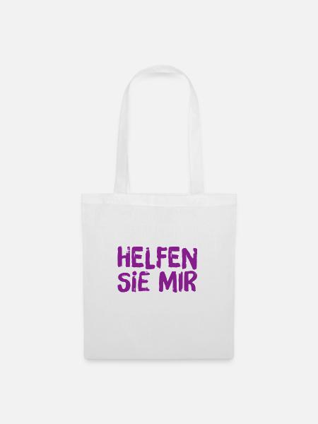 ich brauche Hilfe - Stoffbeutel - Weiß