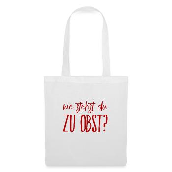 Obst gefällig? - Stoffbeutel - Weiß - Vorne