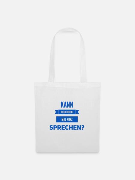 ich möchte sprechen - Stoffbeutel - Weiß
