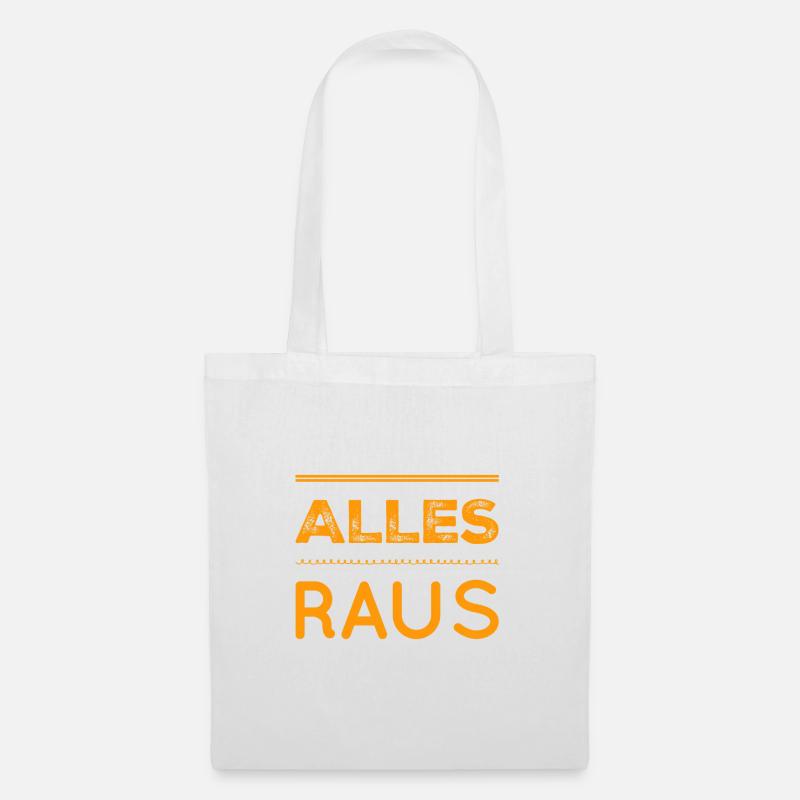 raus mit euch - Stoffbeutel - Weiß