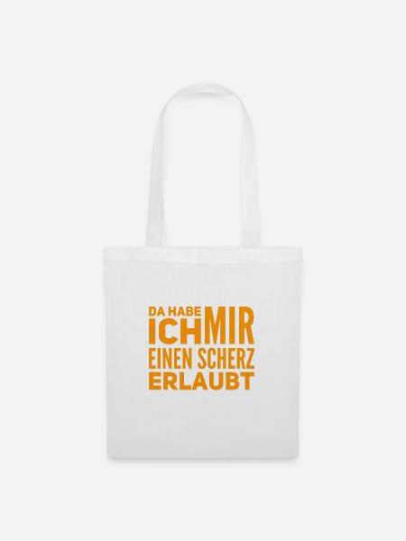 Scherze gehen immer - Stoffbeutel - Weiß