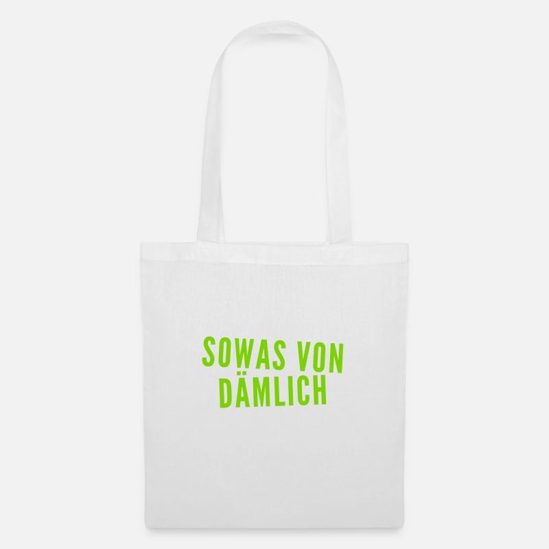 voll dumm - Stoffbeutel - Weiß