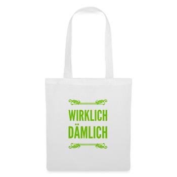 voll dämlich - Stoffbeutel - Weiß - Vorne