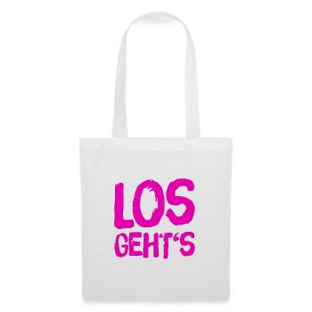 auf geht es - Stoffbeutel - Weiß - Vorne