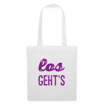auf geht's - Stoffbeutel - Weiß - Vorne