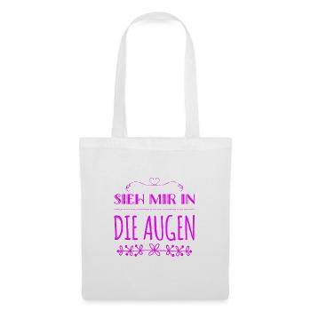 ich steh auf Augenkontakt - Stoffbeutel - Weiß - Vorne