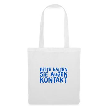 ich mag Augenkontakt - Stoffbeutel - Weiß - Vorne