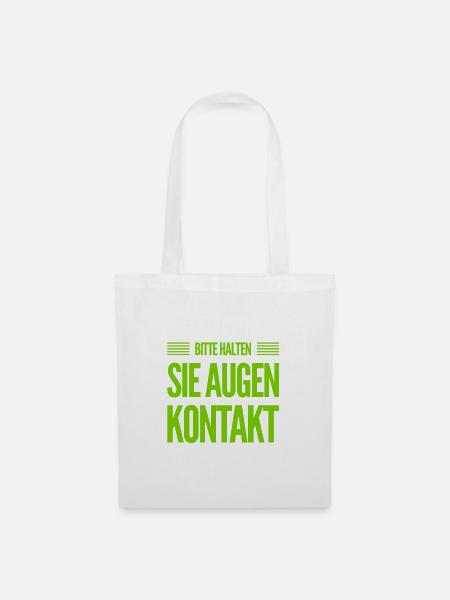 halte Augenkontakt - Stoffbeutel - Weiß