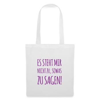 Bescheidenheit - Stoffbeutel - Weiß - Vorne