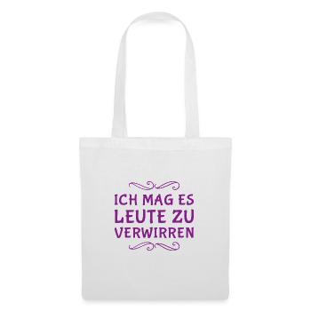 ich mag es Leute zu verwirren - Stoffbeutel - Weiß - Vorne