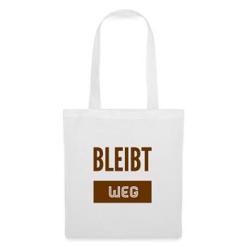 bitte halten sie Abstand - Stoffbeutel - Weiß - Vorne