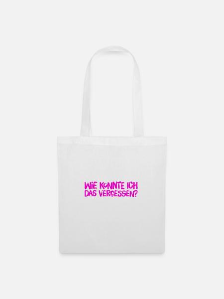 ich bin so vergesslich - Stoffbeutel - Weiß