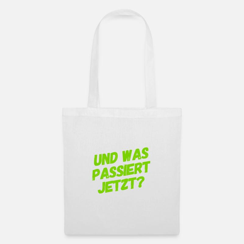 ich bin so gespannt - Stoffbeutel - Weiß