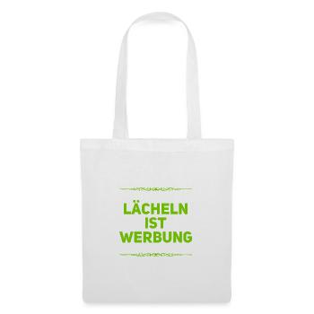lächeln ist genial - Stoffbeutel - Weiß - Vorne