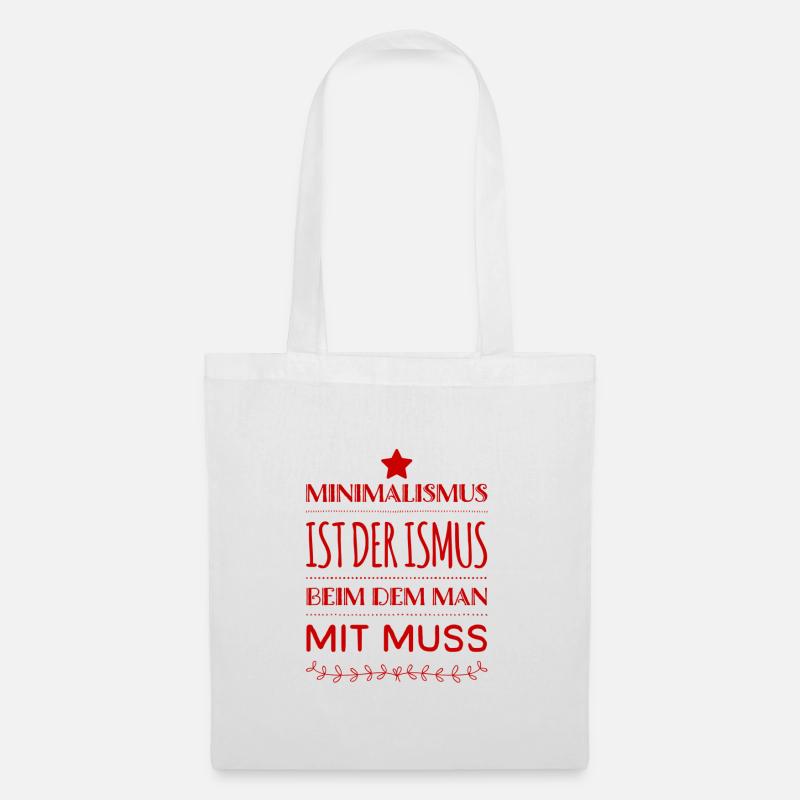 ich lebe minimalistisch - Stoffbeutel - Weiß