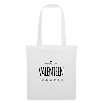 vor dir steht ein Valenteen - Stoffbeutel - Weiß - Vorne