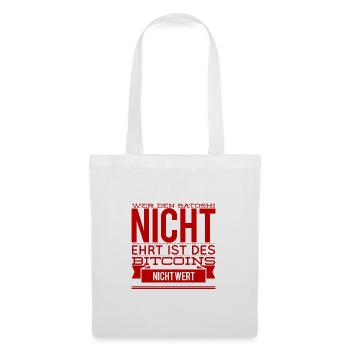 den Satoshi ehren - Stoffbeutel - Weiß - Vorne