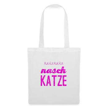 so sieht eine Naschkatze aus - Stoffbeutel - Weiß - Vorne