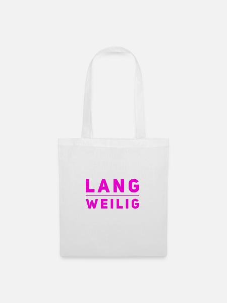 mir ist richtig langweilig - Stoffbeutel - Weiß