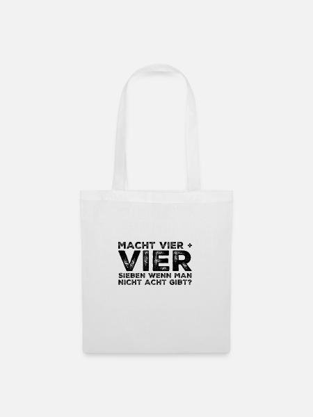Vier + Vier - Stoffbeutel - Weiß