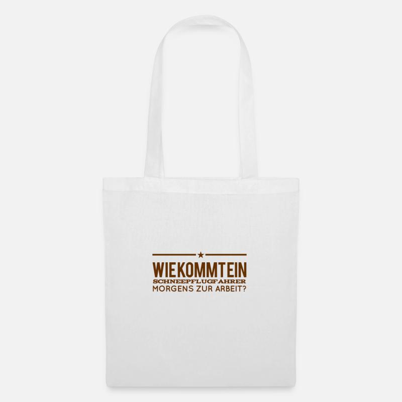 auf dem Weg zur Arbeit - Stoffbeutel - Weiß