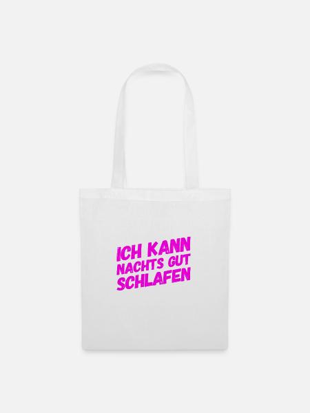 Schlaf ist super - Stoffbeutel - Weiß